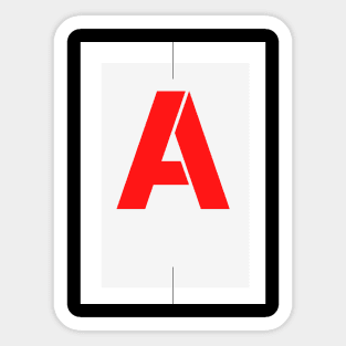 Letter A alphabet Sticker